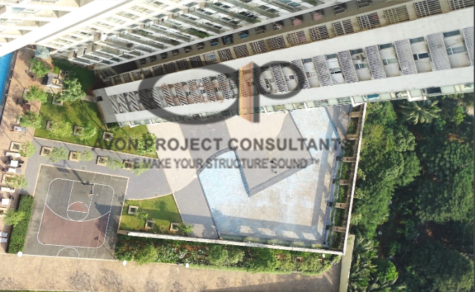 Podium waterproofing project at Amey CHS Palm Beach Residency